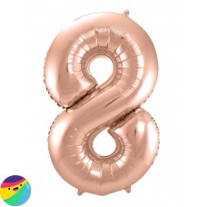 Folija balon - Številka 8 Rose gold